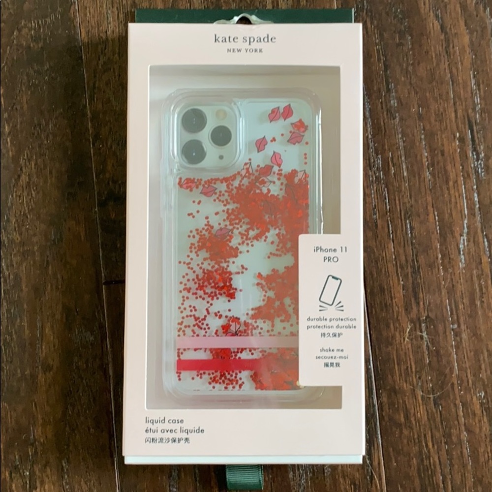 Kate Spade iPhone 11 PRO case, NWT, liquid case